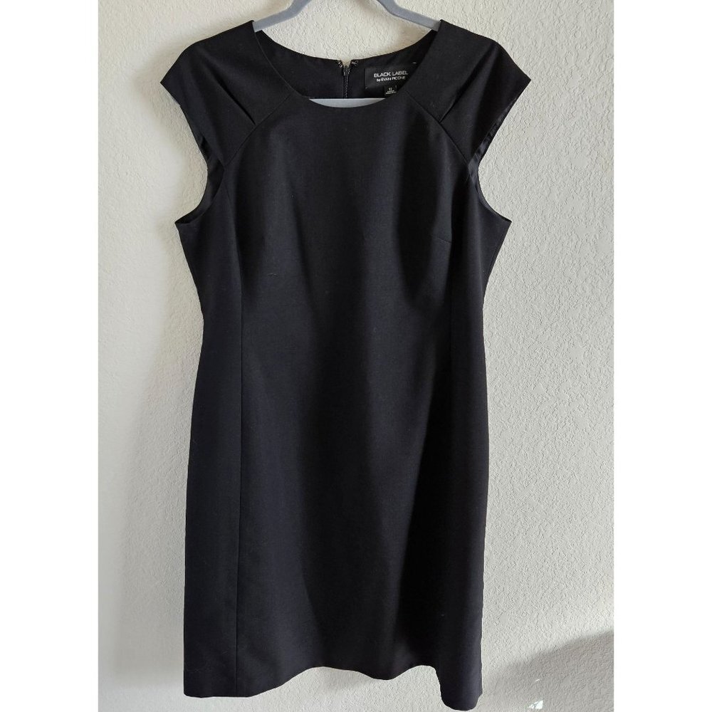 Black Label Evan Picone Woman Size 12 Career Dress Cap Sleeves Lined Designer